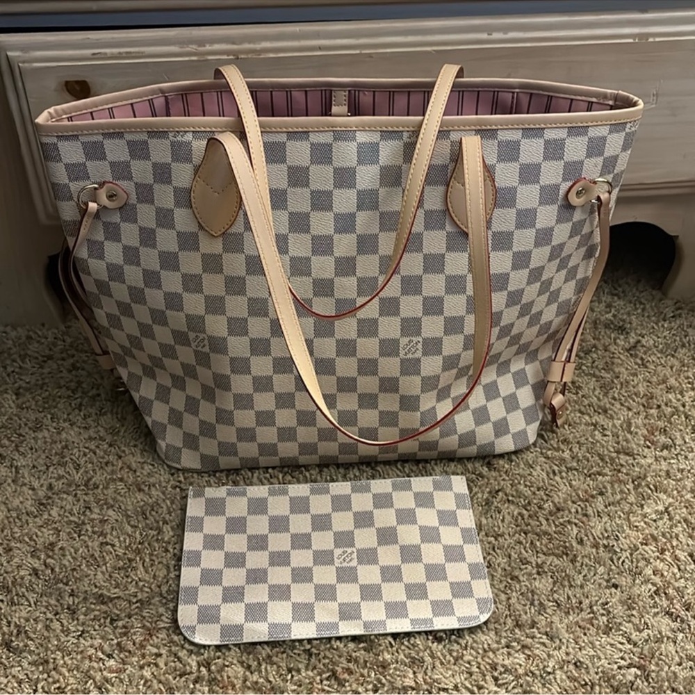 Fashion white checker handbag